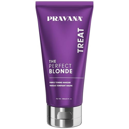 Pravana The Perfect Blonde Mascarilla Toning Púrpura | Neutraliza Tonos Amarillos y Naranjas | Para Cabello Tratado con Color | Aporta Fuerza, Brillo - imagen 4