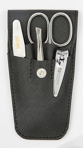 Juego de Manicura y Pedicura Solingen, Set Profesional de Cortauñas para Hombre y Mujer, Acero Inoxidable, Pinzas, Tijeras, Lima de Uñas de Zafiro - imagen 2