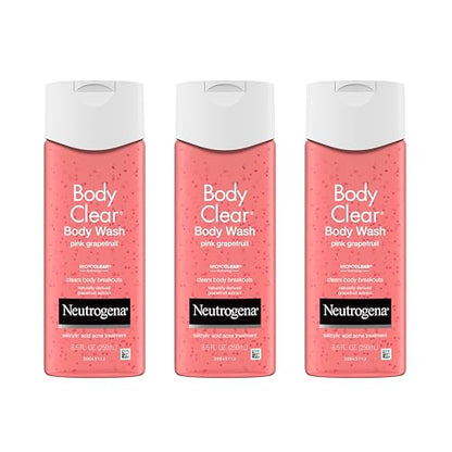 Neutrogena Body Clear Gel de Baño para Acné con Pomelo Rosa - Fórmula con Ácido Salicílico para Tratamiento de Brotes, Limpiador Exfoliante, 8.5 fl. - imagen 3