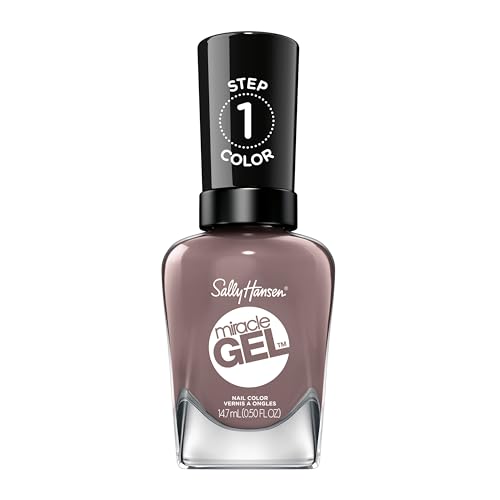 Sally Hansen Miracle Gel Esmalte de Uñas de Calidad de Salón | Fórmula Gel, Sistema de Dos Pasos, Sin Luz UV, Larga Duración | Opaque, Crème | 205 To - imagen 1