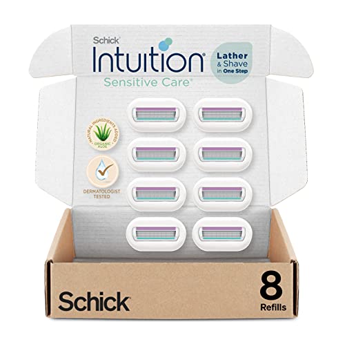 Recambios Schick Intuition, Cuchillas de Afeitar con Aloe Orgánico para Mujeres con Piel Sensible | 8 Piezas (Paquete de 1) - imagen 1