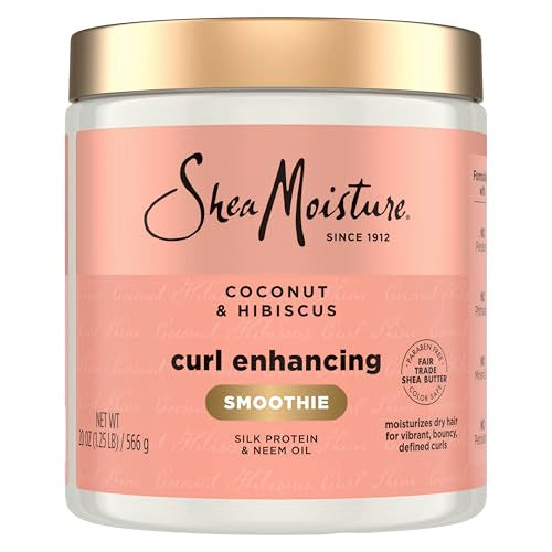 Crema para el Cabello SheaMoisture Curl Enhancing Smoothie con Coco y Hibisco para Cabello Rizado y Grueso, Libre de Sulfatos y Parabenos, 20 oz - imagen 3
