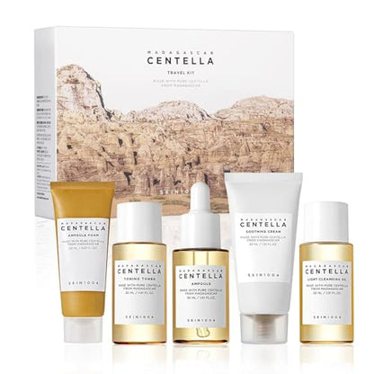 SKIN1004 Kit de Viaje Madagascar Centella, Tónico, Ampoule, Crema Calmante, Aceite Limpiador, Espuma de Ampoule, Set de Cuidado de Piel para Regalo, - imagen 4