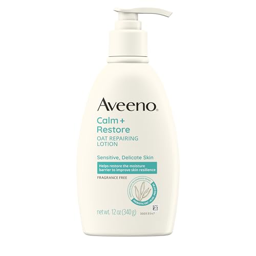 Loción Corporal Aveeno Calm + Restore Reparadora de Avena para Piel Sensible, Hidratante Diario con Avena Prebiótica, Aloe y Pro-Vitamina B5, Sin - imagen 1