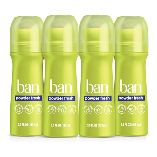 Desodorante Antitranspirante Roll-on Ban Invisible para Mujeres y Hombres, Protección contra Olores y Sudor de 24 Horas, Fresh Powder, 3.5 Oz, - imagen 4