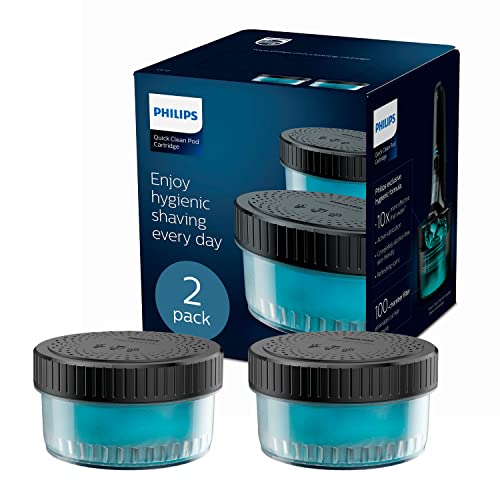 Cartucho de Repuesto para Pod de Limpieza Rápida PHILIPS UK para Afeitadora Eléctrica, Paquete de 2, Compatible con Pod de Limpieza Rápida CC12/50, - imagen 1