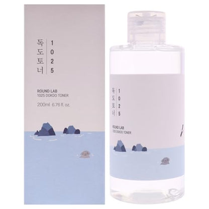 Tónico ROUND LAB 1025 Dokdo 200 ml, Control de grasa y reducción de sebo, Exfoliante suave, Agua de mar profundo para hidratación, Acabado suave sin - imagen 4