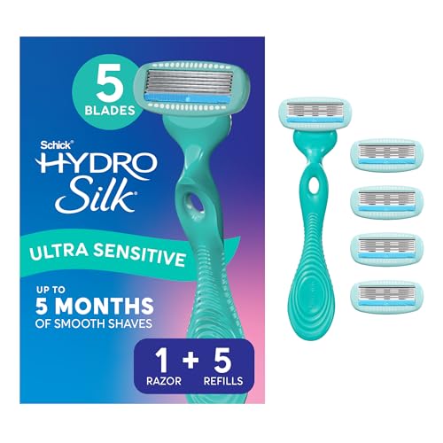 Rasuradora Schick Hydro Silk Ultra Sensitive para Mujeres | Rasuradora para Piel Sensible, 5 Cuchillas, Incluye 1 Mango y 5 Recambios - imagen 2