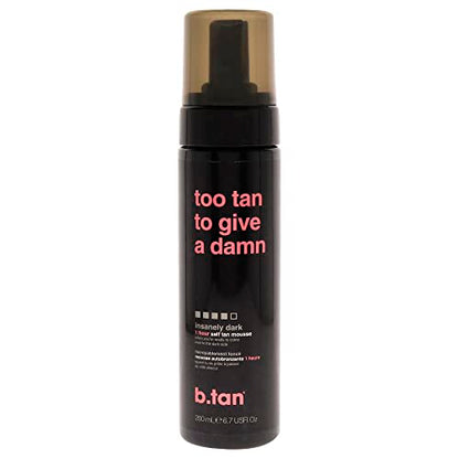 b.tan Mousse Autobronceador Ultra Oscuro | Too Tan - Espuma Bronceadora Express de 1 Hora, Brillo Dorado, Sin Olor a Bronceado Falso, Vegano, Libre - imagen 1