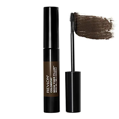 Revlon ColorStay Brow Fiber Filler Gel para Cejas, Voluminizador y Waterproof, 305 Marrón Oscuro, 0.23 fl. oz. - imagen 1