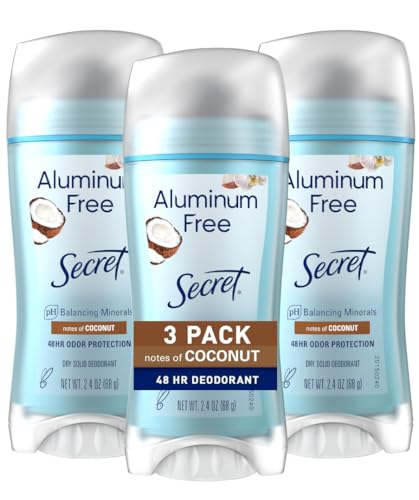 Desodorante Secret Sin Aluminio para Mujeres, Protección contra Olores 48hr, Ingredientes Naturales, Sin Parabenos, Colorantes, Talco y Bicarbonato, - imagen 1