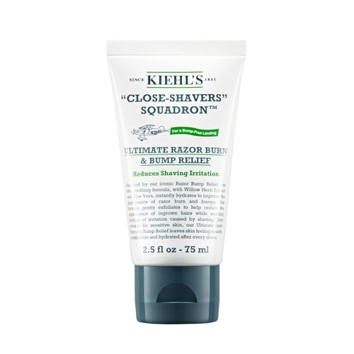 Kiehl's Crema After Shave para Hombres, Alivio de Irritación y Bultos, Hidratante y Exfoliante Suave con Aloe Vera y Vitamina E, Sin Parabenos, 2.5 - imagen 2