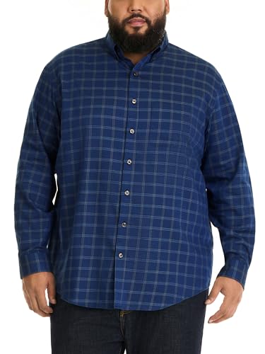 Camisa de Botón de Manga Larga para Hombre Van Heusen Big & Tall Sin Arrugas, Mar Azul, 3X-Large - imagen 1