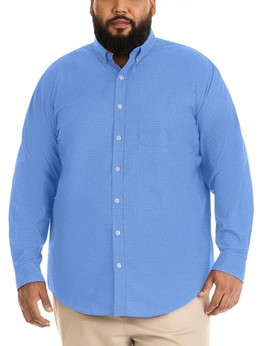Camisa de Botón de Manga Larga Sin Arrugas para Grandes y Altos - imagen 1