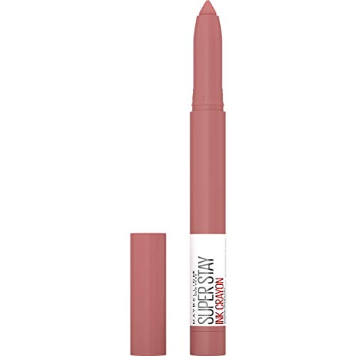 Maybelline Super Stay Ink Crayon Labial, Lápiz Mate de Precisión con Sacapuntas, Larga Duración Hasta 8 Horas, On The Grind, Color Púrpura Malva, 1 - imagen 1