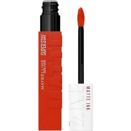 Maybelline Super Stay Matte Ink Labial Líquido, Color Intenso de Larga Duración, Hasta 16 Horas, Innovador, Rojo Cardenal, 1 Unidad, Empaque Puede - imagen 3