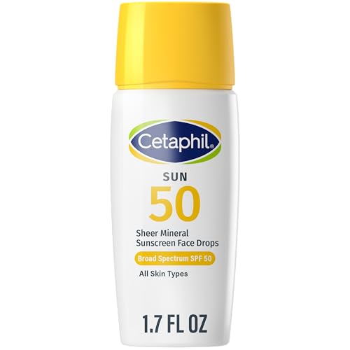 Protector Solar Líquido Mineral Cetaphil para la Cara, Filtros UV 100% Minerales, Óxido de Zinc de Amplio Espectro SPF 50, Sin Fragancia, 1.7 Fl Oz - imagen 2