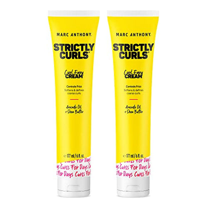 Crema para rizos Marc Anthony con manteca de karité y aceites, define y suaviza cabello rizado y ondulado, paquete de 2 - imagen 1