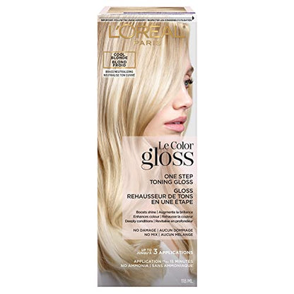 L'Oreal Paris Le Color Gloss Tono para Cabello de Un Paso, Rubio Frío, 4 Onzas - imagen 3