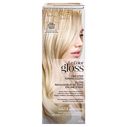 L'Oreal Paris Le Color Gloss Tono para Cabello de Un Paso, Rubio Frío, 4 Onzas - imagen 2