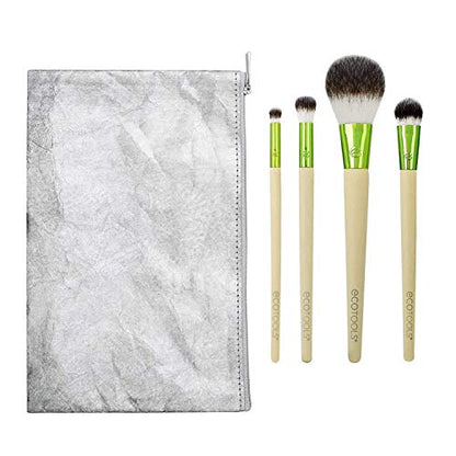 Set de Regalo de Brochas de Maquillaje EcoTools Vibes con Bolsa de Viaje para Base, Corrector y Polvo - imagen 4