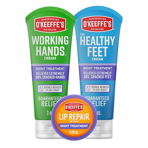 Combo de Tratamiento Nocturno O'Keeffe's: Crema de Manos, Crema de Pies y Bálsamo Labial Reparador; Idea de Regalo - imagen 4