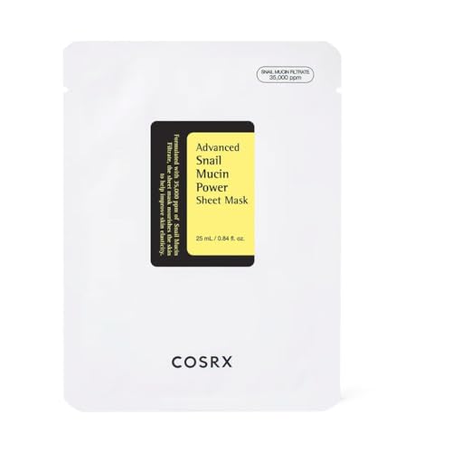 Mascarilla Facial de Mucina de Caracol COSRX 10 EA con Suero de Mucina de Caracol, Cuidado Personal, para Piel Seca y Sensible, Sin Parabenos, Sin - imagen 3