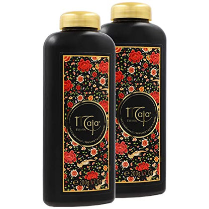 Polvo de Talco Maja con Fragancia Oriental Clásica, 2 Paquetes de 7 Oz Cada Uno, Mantiene la Piel Seca y Fresca, Aroma Delicado para Piernas Sedosas - imagen 1