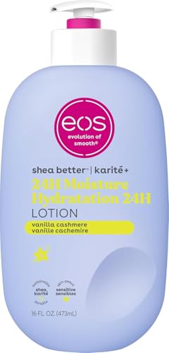 Loción Corporal EOS Shea Better Vainilla Cashmere, Hidratación 24 Horas, Ligera y No Grasosa, Vegana, 16 fl oz - imagen 1