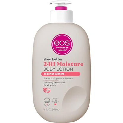 Loción Corporal eos Shea Better Coconut Waters, Hidratación 24 Horas, Ligera y No Grasa, Natural Shea, Vegana, 16 fl oz - imagen 3