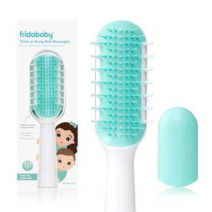 Cepillo Desenredante Frida Baby para Cabello Grueso o Rizado, Cepillo para Niños, Peine de Dientes Anchos y Cerdas, Suelta Nudos Sin Llorar, Uso en - imagen 1