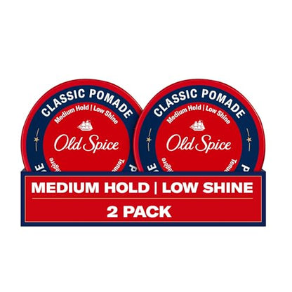Pomada para Cabello Old Spice para Hombre, Fijación Media, Bajo Brillo, Estilo Masculino, 2.22 oz Cada Uno, Paquete Doble - imagen 3