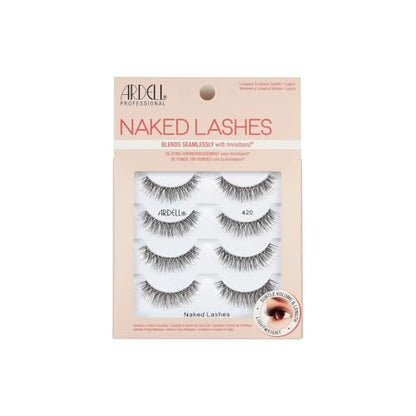 Ardell Naked Lashes 420 – Pestañas postizas ligeras y naturales con Invisiband, reutilizables, multipack de 4 pares, 1 paquete - imagen 3