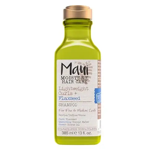 Champú Maui Moisture para rizos ligeros con linaza, libre de parabenos y silicona, 13 Fl Oz, color verde - imagen 2