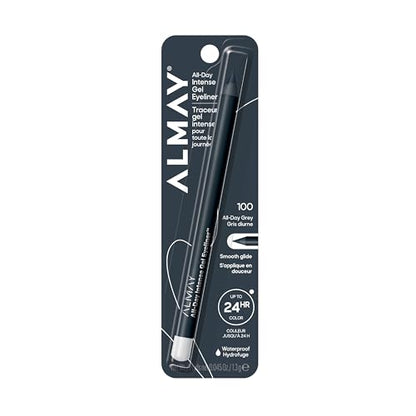 Delineador en Gel Almay, Resistente al Agua, Lápiz de Ojos Fácil de Afilar, 100 Gris Todo el Día, 0.045 oz - imagen 4