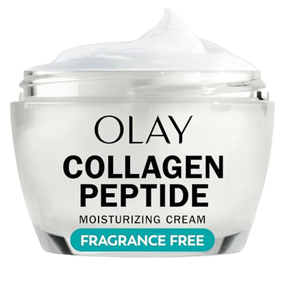 Crema Hidratante Facial Olay con Péptidos de Colágeno, Anti-Envejecimiento, Libre de Fragancia, No Grasosa, 1.7 Oz - imagen 4
