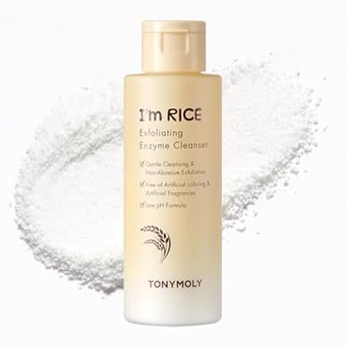 TONYMOLY I’m Rice Limpiador Enzimático Exfoliante – Jabón Facial en Polvo de Arroz y Exfoliante de Papaya, Máscara AHA Suavizante para Piel Radiante, - imagen 1
