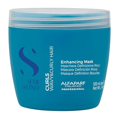 Máscara Hidratante y Nutriente ALFAPARF MILANO Semi Di Lino para Cabello Rizado y Ondulado - Reduce Frizz y Protege Contra la Humedad - Fórmula - imagen 1