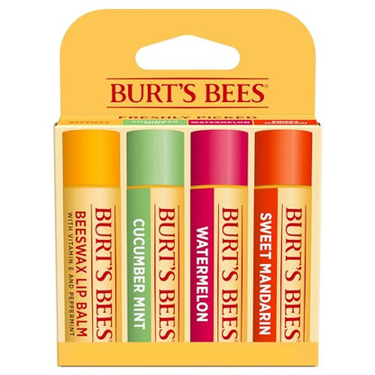 Burt's Bees Bálsamo Labial - Original Beeswax, Pepino Menta, Sandía y Mandarina Dulce, Con Cera de Abejas de Origen Responsable, Sin Tinte, - imagen 3