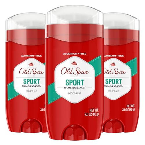 Desodorante Old Spice Sin Aluminio para Hombres, Alta Resistencia, Protección contra Sudor y Olores, Aroma Deportivo, 3.0 oz (Paquete de 3) - imagen 1