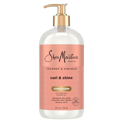 Acondicionador Shea Moisture Curl & Shine con Coco y Hibisco, para Cabello Rizado y Grueso, Hidratante y Suavizante, 24 Fl oz - imagen 1
