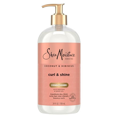 Acondicionador Shea Moisture Curl & Shine con Coco y Hibisco, para Cabello Rizado y Grueso, Hidratante y Suavizante, 24 Fl oz - imagen 3