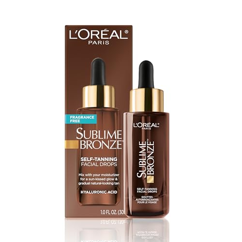 L'Oreal Paris Sublime Bronze Gotas Faciales Autobronceadoras con Ácido Hialurónico, Bronceado Gradual, Sin Fragancia, 1 fl. oz - imagen 4