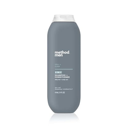 Champú y Acondicionador 2 en 1 Method Men, Sea + Surf - Limpia y Acondiciona con Aceite de Argán y Jojoba - Sin Parabenos - 14 oz - imagen 2