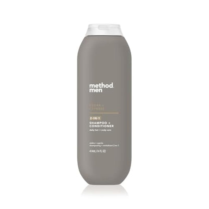Champú y Acondicionador 2 en 1 Method Men, Cedro + Ciprés - Limpia y Acondiciona con Aceite de Argán y Jojoba - Sin Parabenos - 14 oz - imagen 2