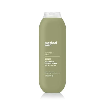 Champú y Acondicionador 2 en 1 Method Men, Juniper + Sage - Limpia y Acondiciona con Aceite de Argán y Jojoba - Sin Parabenos - 14 oz - imagen 1