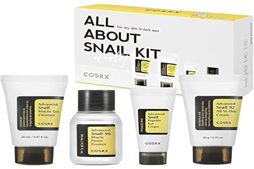 Set de Cuidado de la Piel COSRX All About Snail Mucin, Mini Tamaño de Viaje, Kit Rejuvenecedor con Limpiador Facial, Suero, Hidratante y Crema para - imagen 2