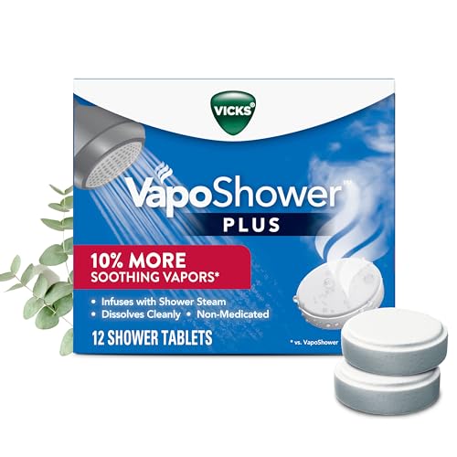 Vicks VapoShower Plus, Tabletas de Vapor para Ducha, Eucalipto y Mentol, Aromaterapia, 12 piezas - imagen 3