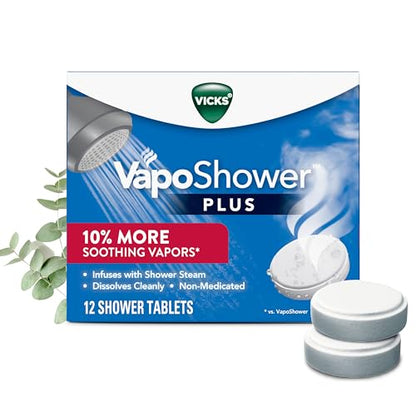 Vicks VapoShower Plus, Tabletas de Vapor para Ducha, Eucalipto y Mentol, Aromaterapia, 12 piezas - imagen 4