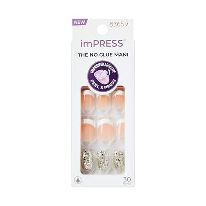 KISS imPRESS Manicura Postiza, Kit de Uñas Cortas con Tecnología PureFit, 'Time Slip', Incluye Toallita Preparadora, Lima Mini, Palito de Cutícula y - imagen 4